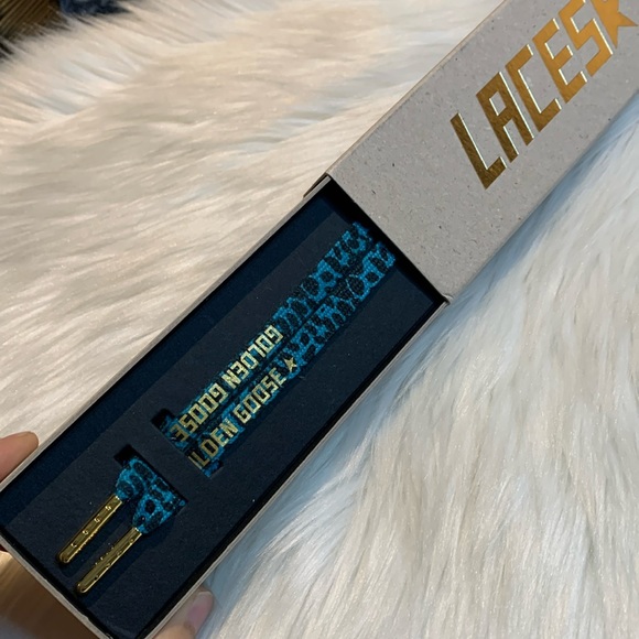 Golden Goose Accessories - Golden Goose Shoe Laces Teal/ Black Gold